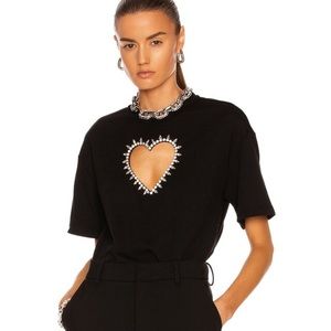 AREA Heart Cutout Tee NWOT